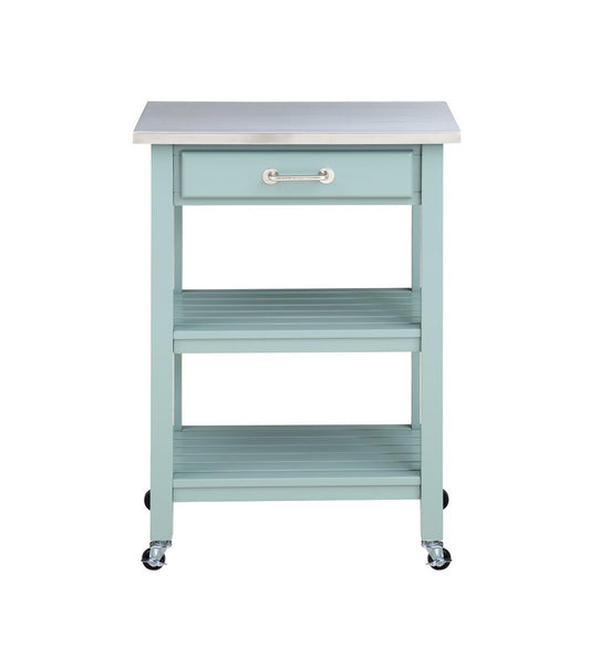 Boraam - Colorado Kitchen Cart w/ Stainless Steel Top - Aspen Valley - 50662_BOR veiw 2