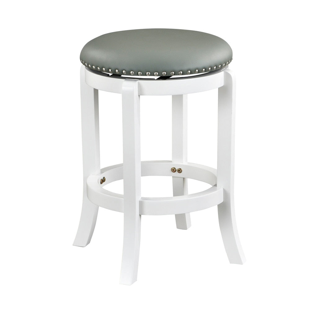 Boraam - Cordova Swivel Backless Counter Stool - White Finish - 33324 veiw 1