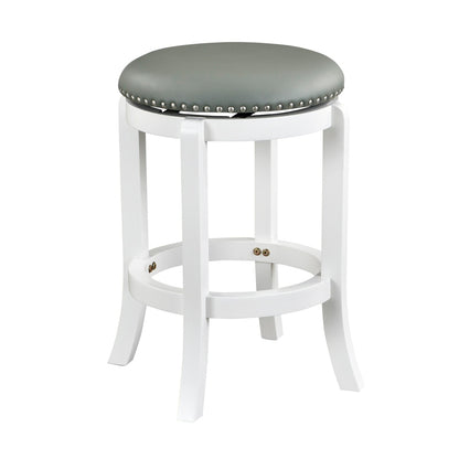 Boraam - Cordova Swivel Backless Counter Stool - White Finish - 33324 veiw 1