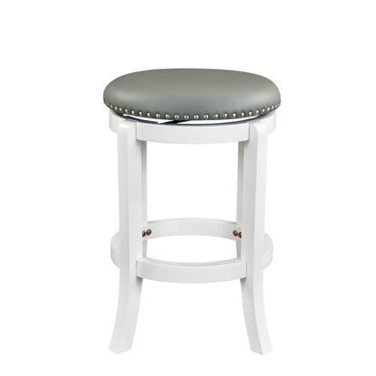 Boraam - Cordova Swivel Backless Counter Stool - White Finish - 33324 veiw 2