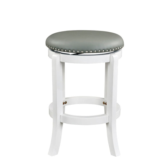 Boraam - Cordova Swivel Backless Counter Stool - White Finish - 33324 veiw 2