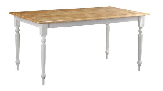 Boraam - Farmhouse Table in White and Natural - 70369 veiw 1