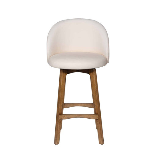 Boraam - Garet Swivel Bar Stool - Rustic Natural Finish - 91429 view 1