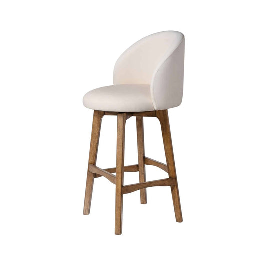 Boraam - Garet Swivel Bar Stool - Rustic Natural Finish - 91429 view 2