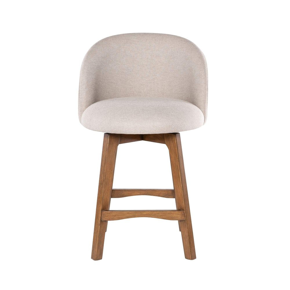 Boraam - Garet Swivel Counter Stool - Rustic Natural Finish - 91424 view 1