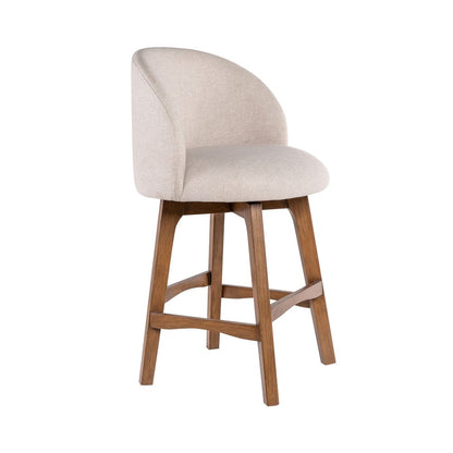 Boraam - Garet Swivel Counter Stool - Rustic Natural Finish - 91424 view 2