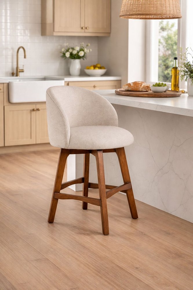 Boraam - Garet Swivel Counter Stool - Rustic Natural Finish - 91424 view 8