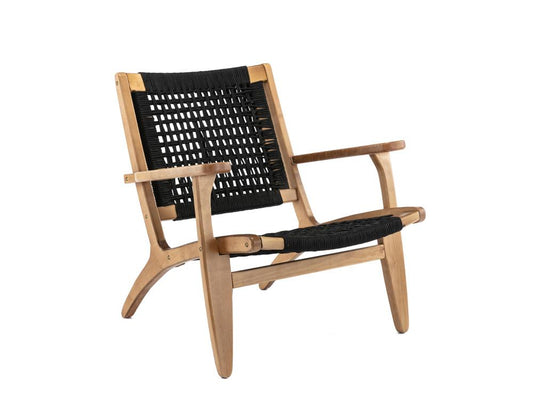 Boraam - Harrison Woven Black Rope Accent Chair - Natural - 76152 veiw 1
