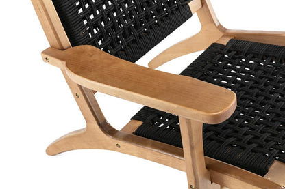 Boraam - Harrison Woven Black Rope Accent Chair - Natural - 76152 veiw 2