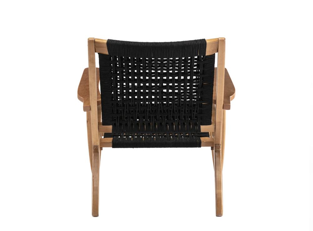 Boraam - Harrison Woven Black Rope Accent Chair - Natural - 76152 veiw 3