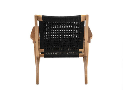 Boraam - Harrison Woven Black Rope Accent Chair - Natural - 76152 veiw 3