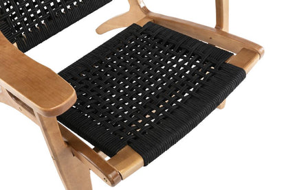 Boraam - Harrison Woven Black Rope Accent Chair - Natural - 76152 veiw 6