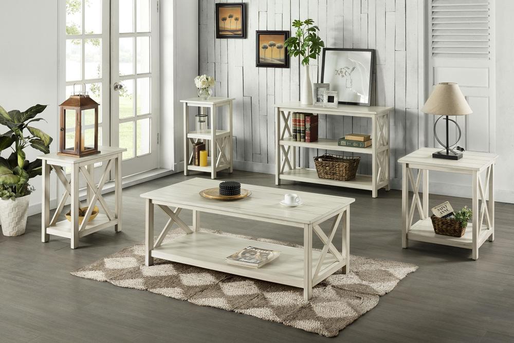 Boraam - Jamestown Coffee Table - Antique White - 77409 veiw 3