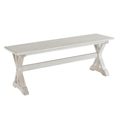 Boraam - Jamestown Dining Bench - Antique White  - 77404 veiw 1