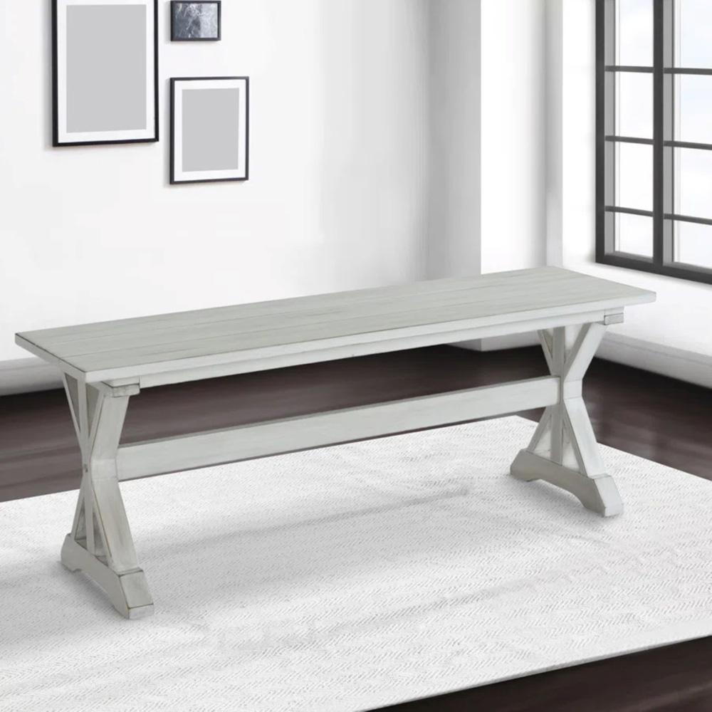 Boraam - Jamestown Dining Bench - Antique White  - 77404 veiw 3