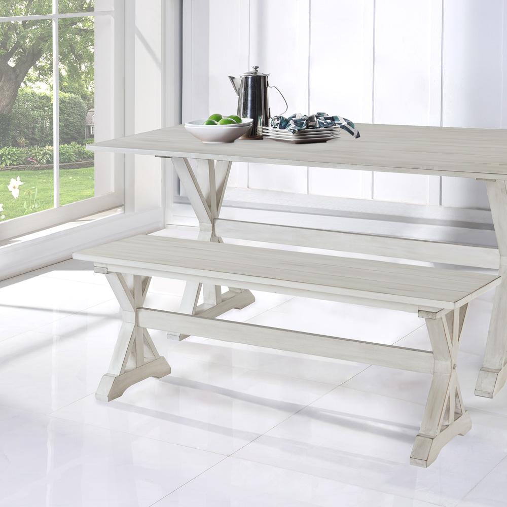 Boraam - Jamestown Dining Bench - Antique White  - 77404 veiw 6