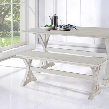 Boraam - Jamestown Dining Bench - Antique White  - 77404 veiw 6