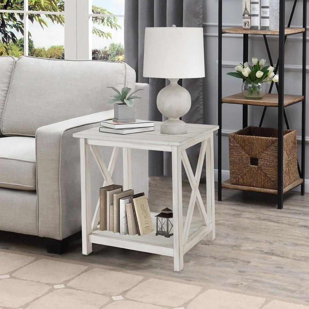 Boraam - Jamestown End Table - Antique White - 77410 veiw 3