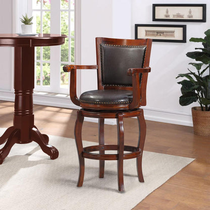 Boraam - Jones Swivel Bar Stool - Brown/Cherry - 52429 veiw 5