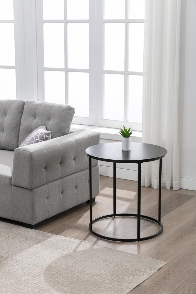Boraam - Landon Round Metal End Table - Dark Brown Finish - 17218 veiw 6