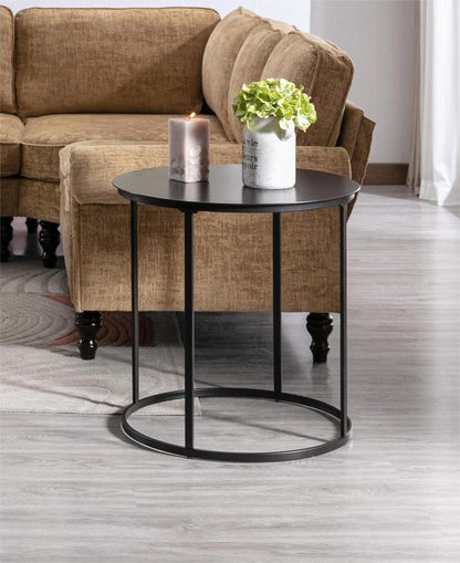Boraam - Landon Round Metal End Table - Dark Brown Finish - 17218 veiw 8