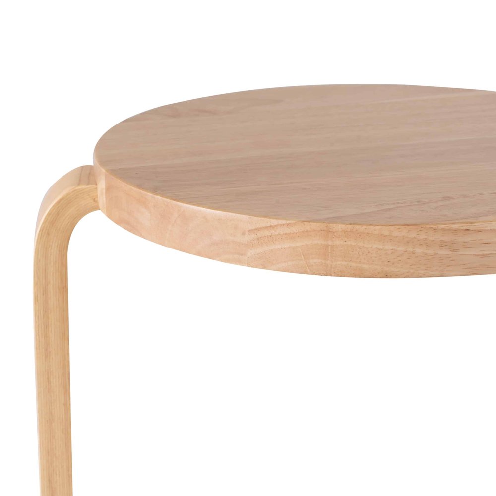 Boraam - Mateo Round Backless Stacking Stools - Blonde Oak (Set of 2) - 40018 view 4