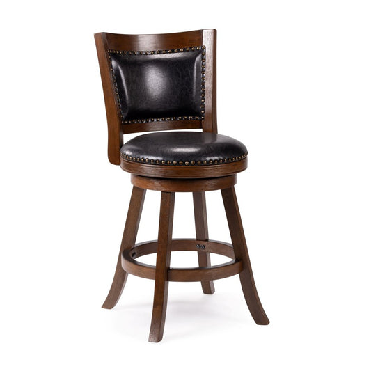 Boraam - Melrose Swivel Counter Stool - Cappuccino Wire-Brush - 77726 view 1