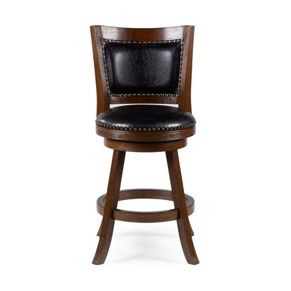 Boraam - Melrose Swivel Counter Stool - Cappuccino Wire-Brush - 77726 view 2