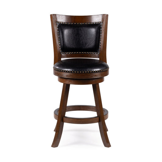 Boraam - Melrose Swivel Counter Stool - Cappuccino Wire-Brush - 77726 view 2
