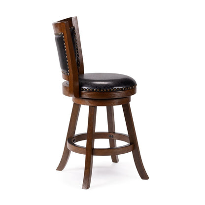 Boraam - Melrose Swivel Counter Stool - Cappuccino Wire-Brush - 77726 view 3
