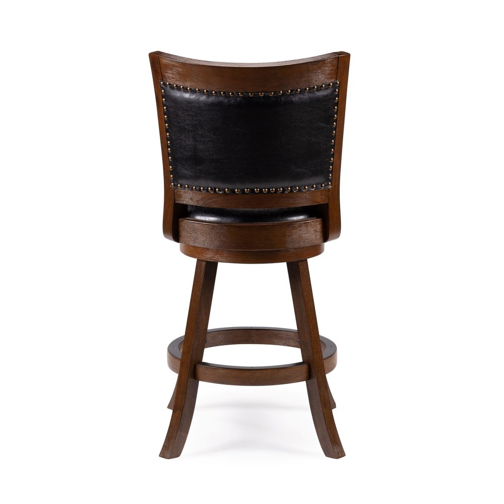 Boraam - Melrose Swivel Counter Stool - Cappuccino Wire-Brush - 77726 view 4