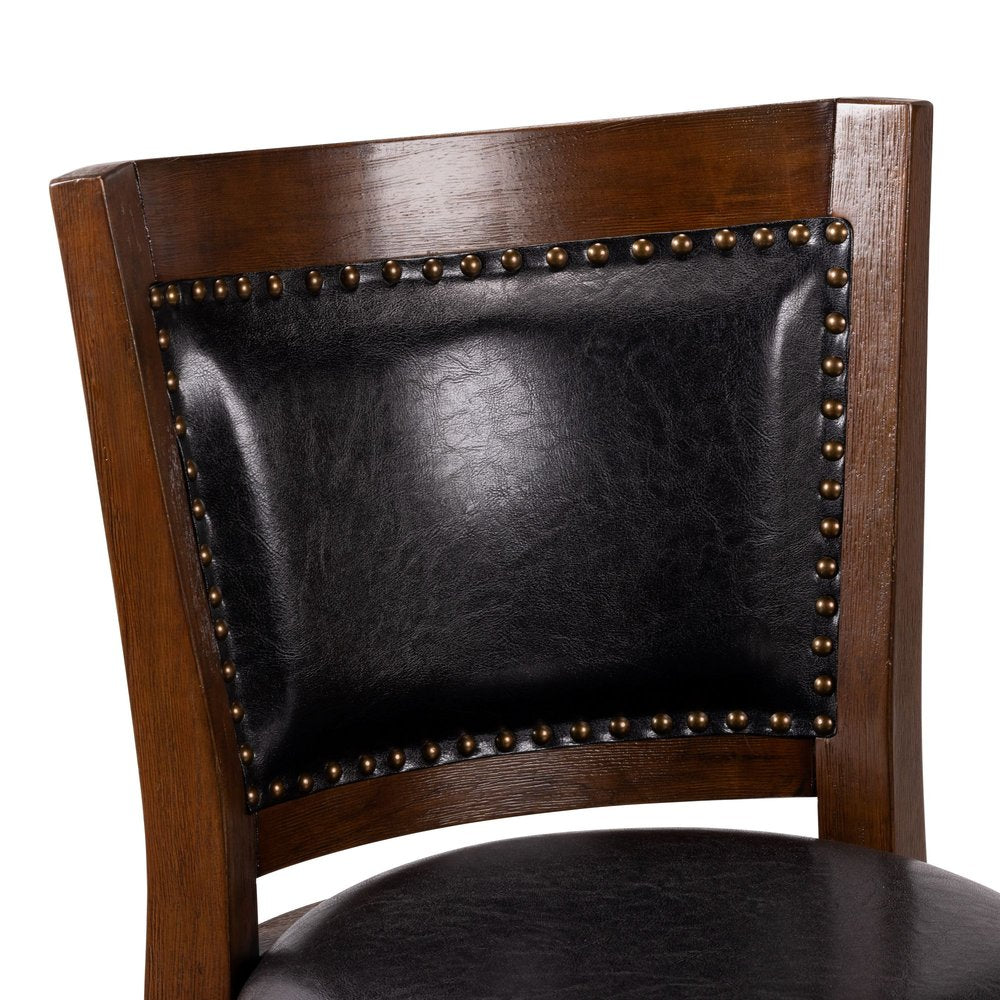 Boraam - Melrose Swivel Counter Stool - Cappuccino Wire-Brush - 77726 view 6