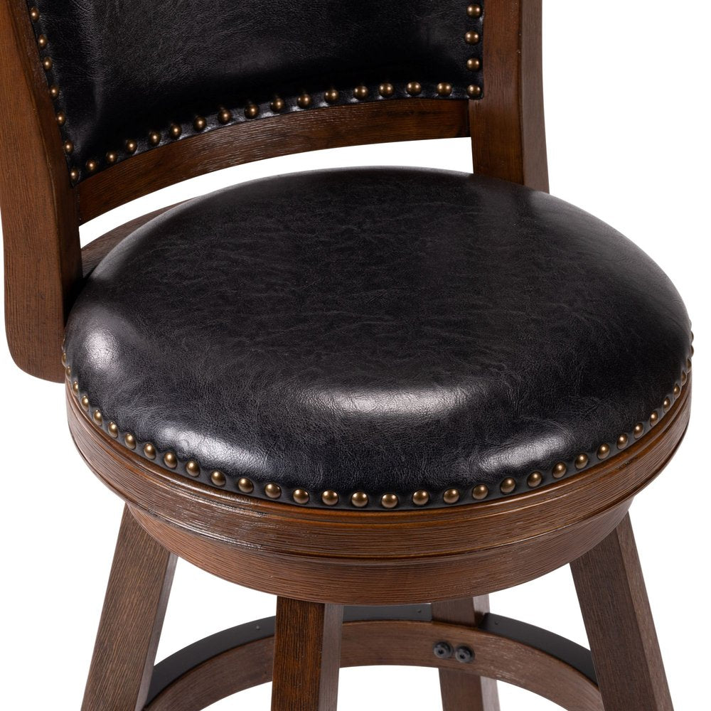 Boraam - Melrose Swivel Counter Stool - Cappuccino Wire-Brush - 77726 view 7