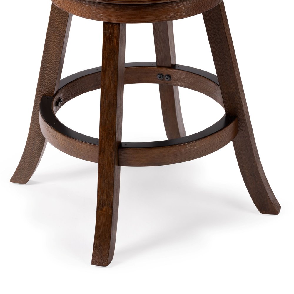 Boraam - Melrose Swivel Counter Stool - Cappuccino Wire-Brush - 77726 view 8