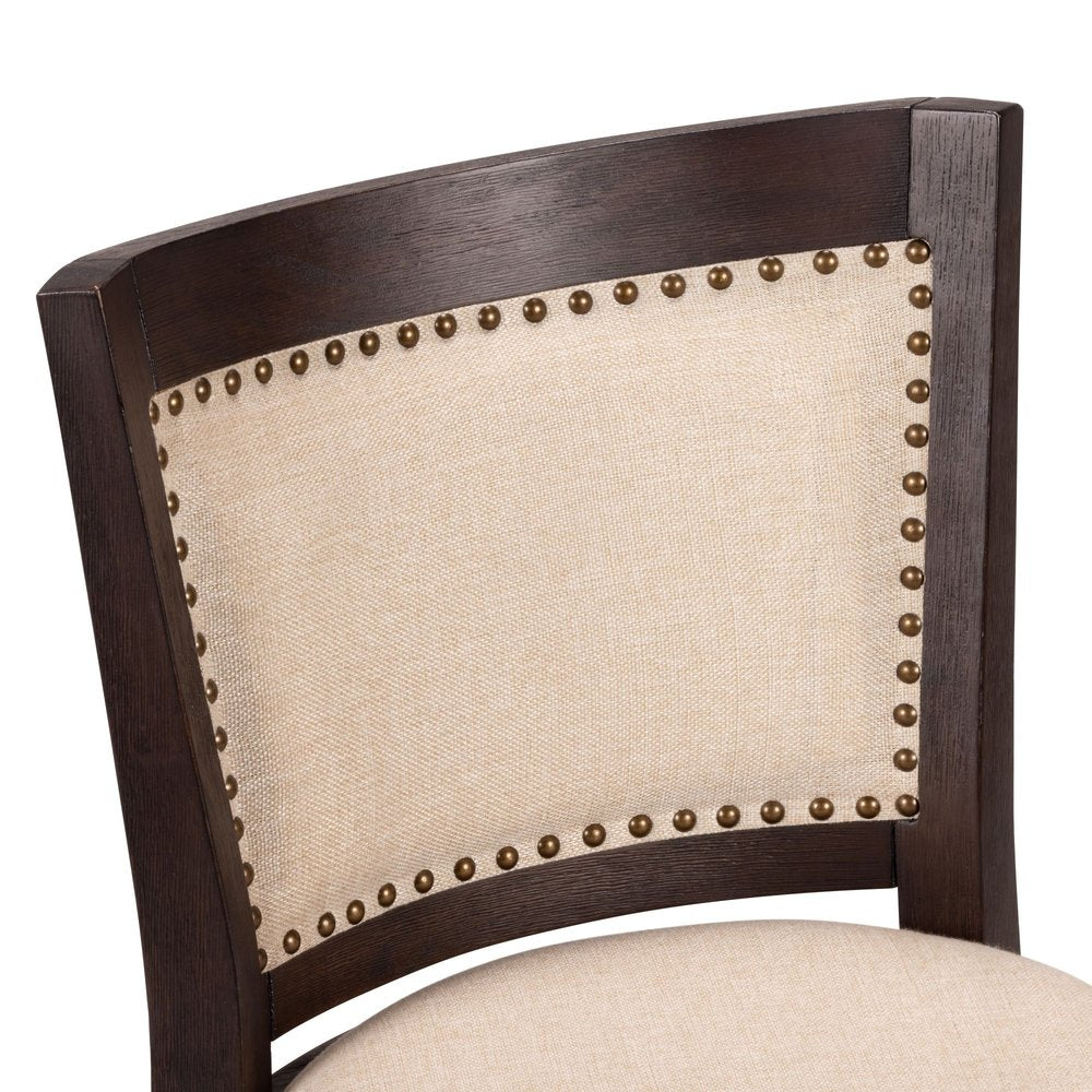 Boraam - Melrose Swivel Counter Stool - Espresso Wire-Brush - 77626 view 4