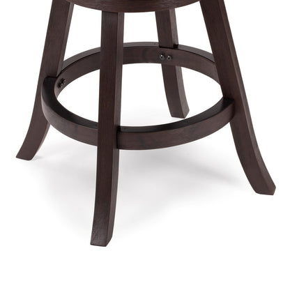 Boraam - Melrose Swivel Counter Stool - Espresso Wire-Brush - 77626 view 6