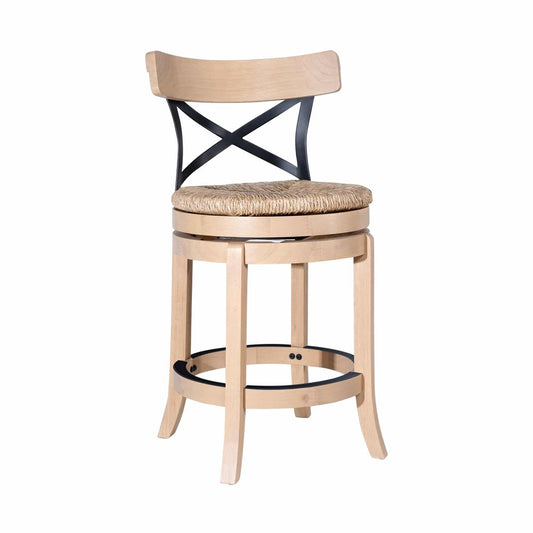 Boraam - Myrtle Swivel Counter Stool - Blonde Oak - 87724 view 1