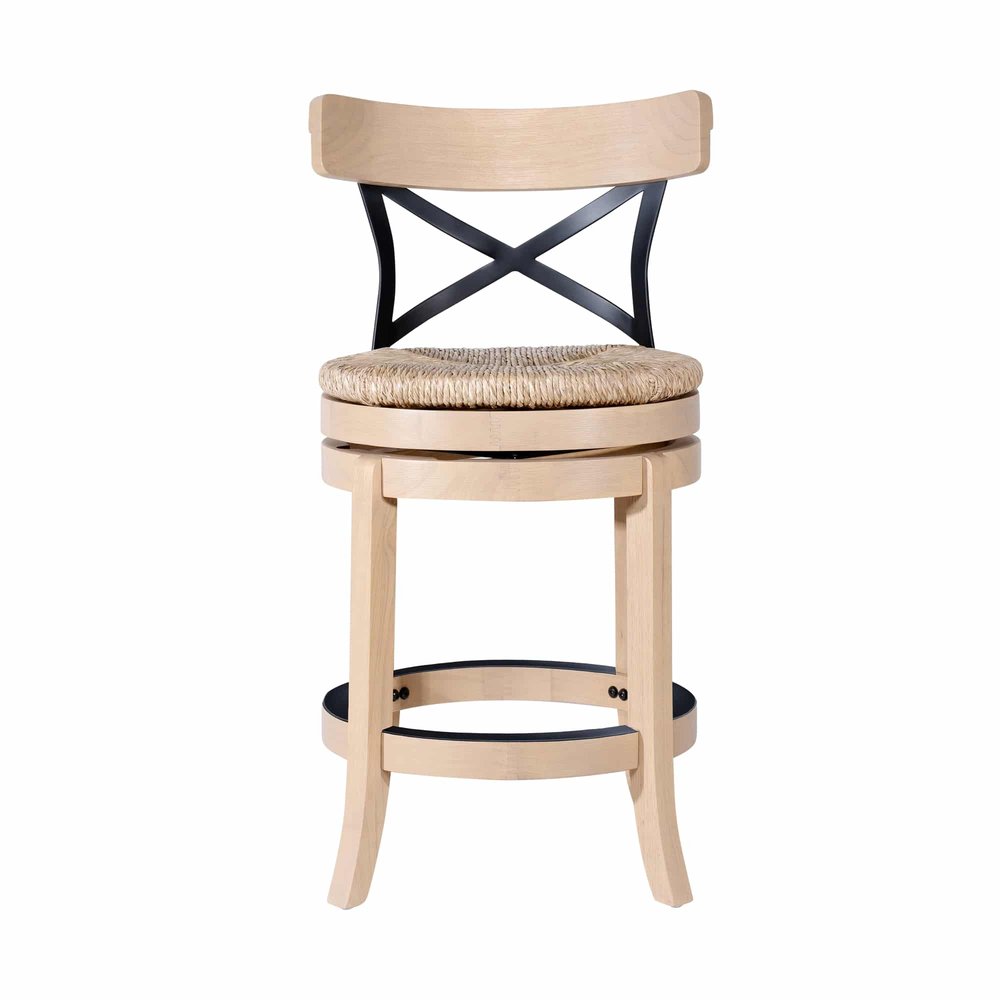Boraam - Myrtle Swivel Counter Stool - Blonde Oak - 87724 view 2