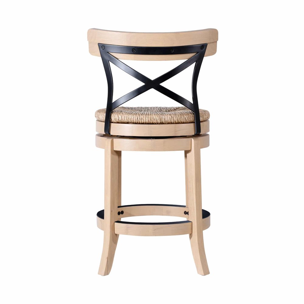 Boraam - Myrtle Swivel Counter Stool - Blonde Oak - 87724 view 4