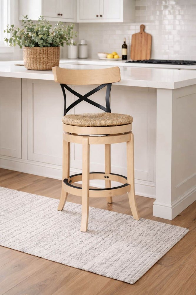 Boraam - Myrtle Swivel Counter Stool - Blonde Oak - 87724 view 8