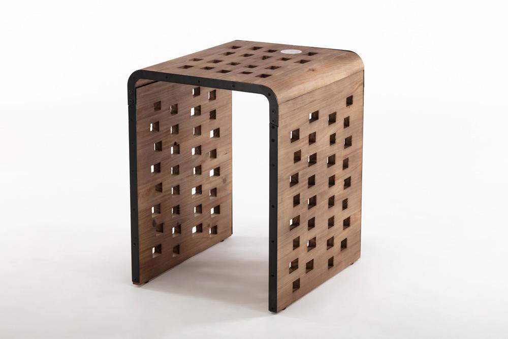 Boraam - Parker End Table with Wireless Phone Charger, Natural - 18139 veiw 3