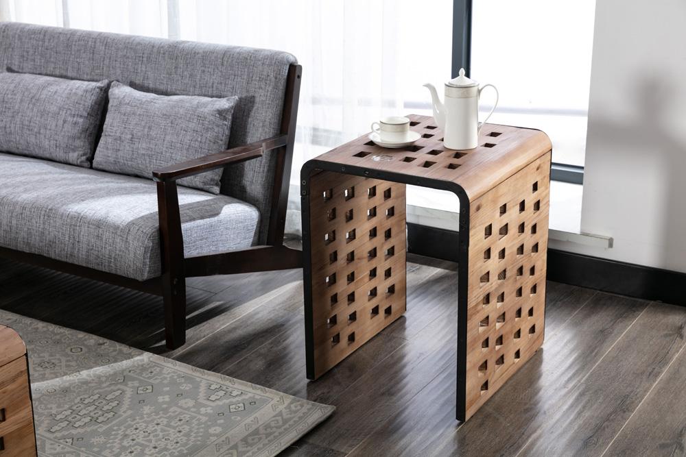 Boraam - Parker End Table with Wireless Phone Charger, Natural - 18139 veiw 4