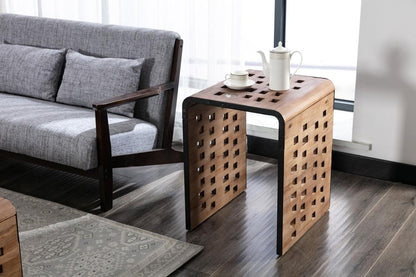 Boraam - Parker End Table with Wireless Phone Charger, Natural - 18139 veiw 4