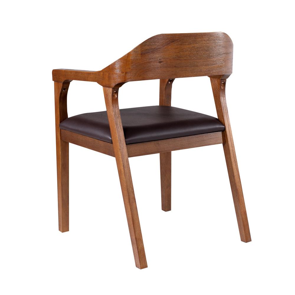 Boraam - Rasmus Dining Arm Chair - Chestnut Wire-Brush Finish - 77317 veiw 5