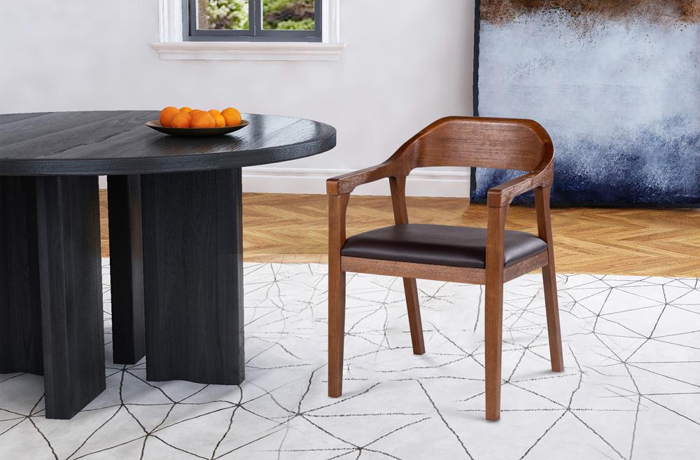 Boraam - Rasmus Dining Arm Chair - Chestnut Wire-Brush Finish - 77317 veiw 9