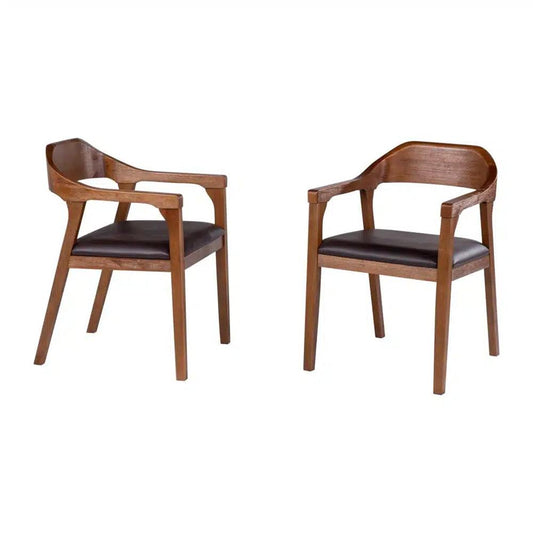 Boraam - Rasmus Dining Armchairs - Chestnut Wire-Brush Finish - Set of 2 - 77318 veiw 1