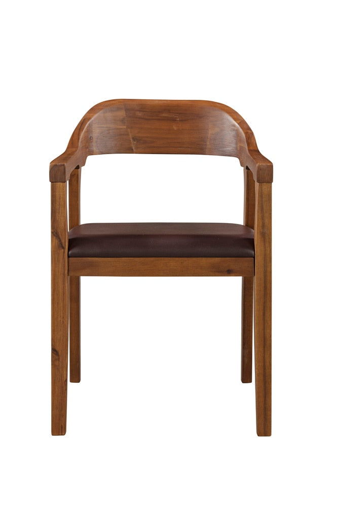 Boraam - Rasmus Dining Armchairs - Chestnut Wire-Brush Finish - Set of 2 - 77318 veiw 3