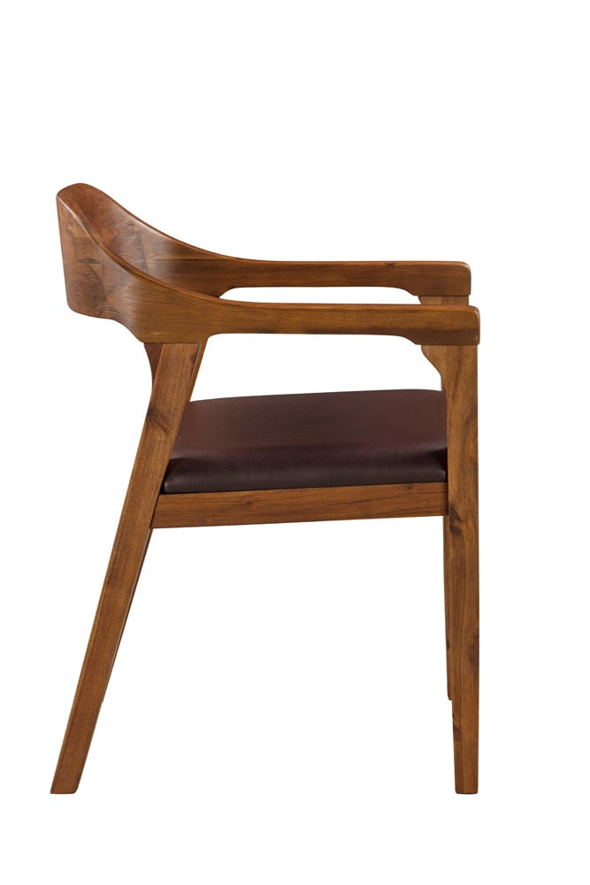 Boraam - Rasmus Dining Armchairs - Chestnut Wire-Brush Finish - Set of 2 - 77318 veiw 4