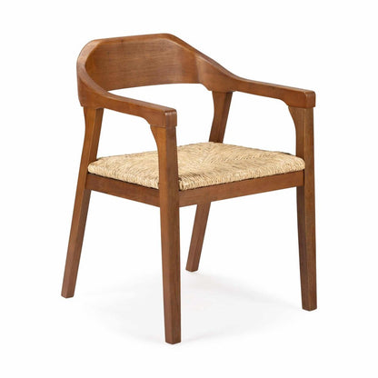 Boraam - Rasmus Dining Rush Armchair - Chestnut Wire-Brush Finish - 77918 view 1