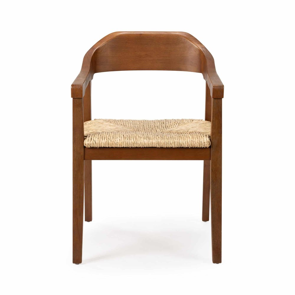 Boraam - Rasmus Dining Rush Armchair - Chestnut Wire-Brush Finish - 77918 view 2